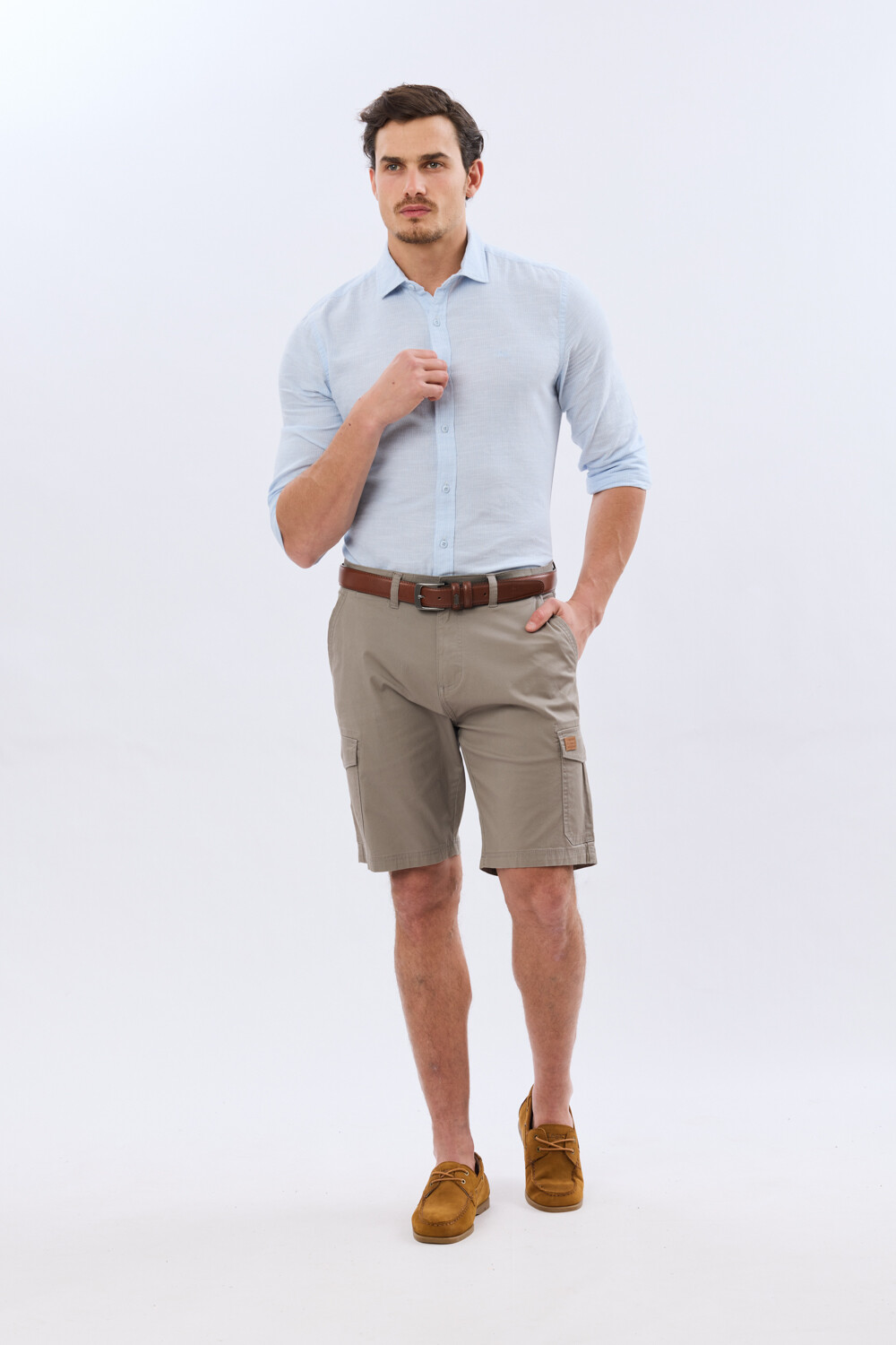 BERMUDA CARGO CON ELASTANO Khaki