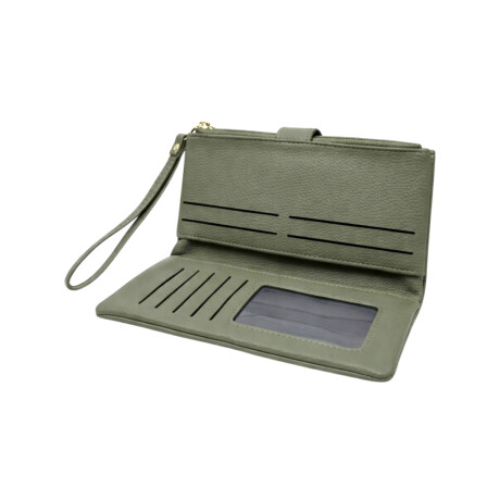 Billetera cuerina con colgante - 10x19cm Verde