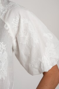 Blusa Manga Globo Crudo