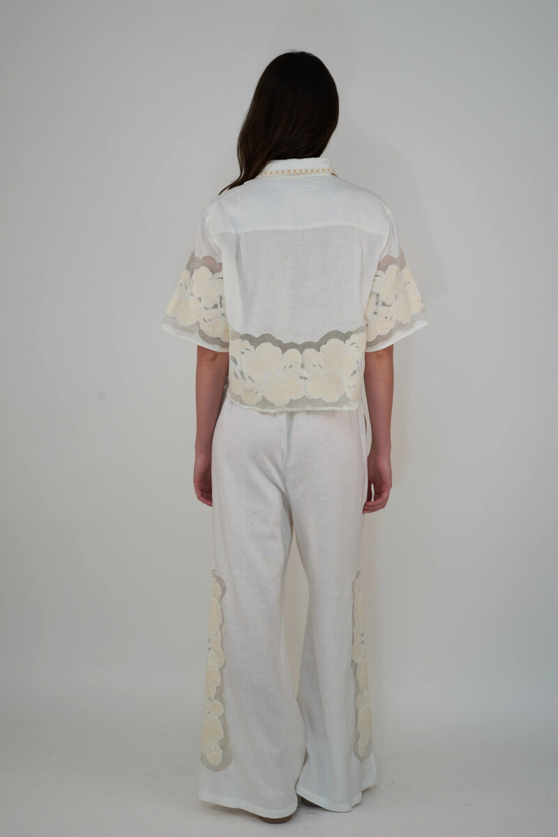 PANT WILD FLOWER Blanco