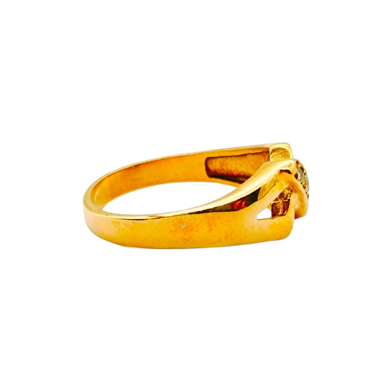 Anillo-Oro bajo-Piedra circonia-AN8044 conpiedra