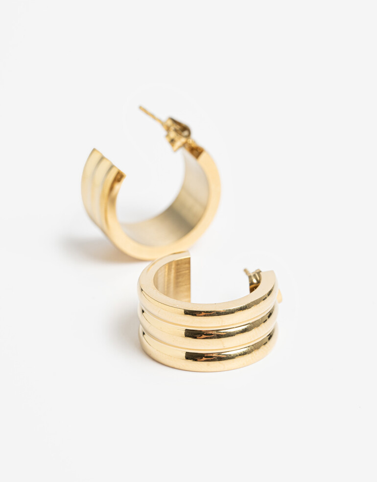 Aros Argollas Metal Argollas De Acero - Dorado