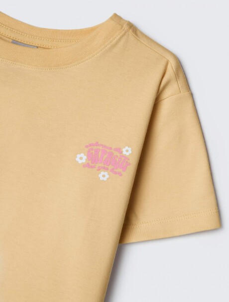 CONJUNTO INFANTIL CON FALDA SHORT NARANJA