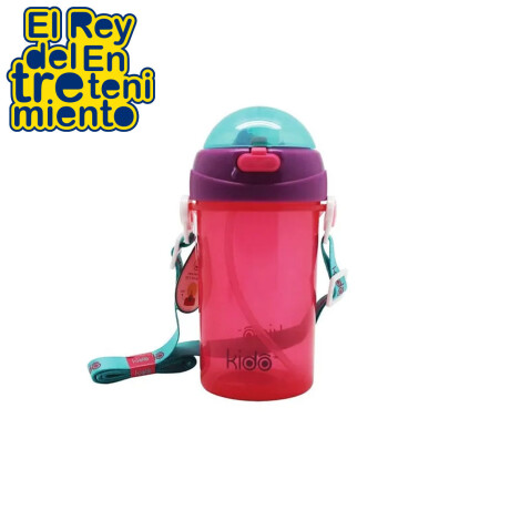 Keep Kido Botella C/ Botón Infantil 350ml Antiderrame Rosado