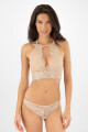 Halter con aro luxe Champagne