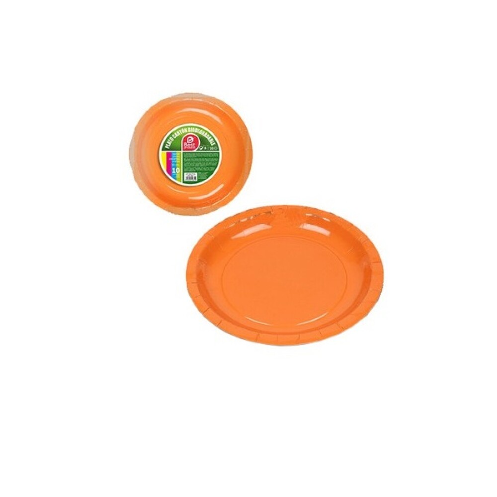 Plato 20Cm Naranja JUIN PLATO CARTON NARANJA 20CM