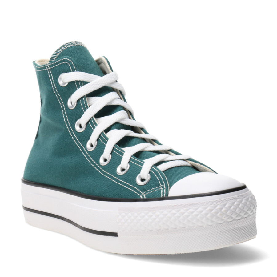 Championes de Mujer Converse - All Star Chuck Taylor Lift Verde - Negro - Blanco