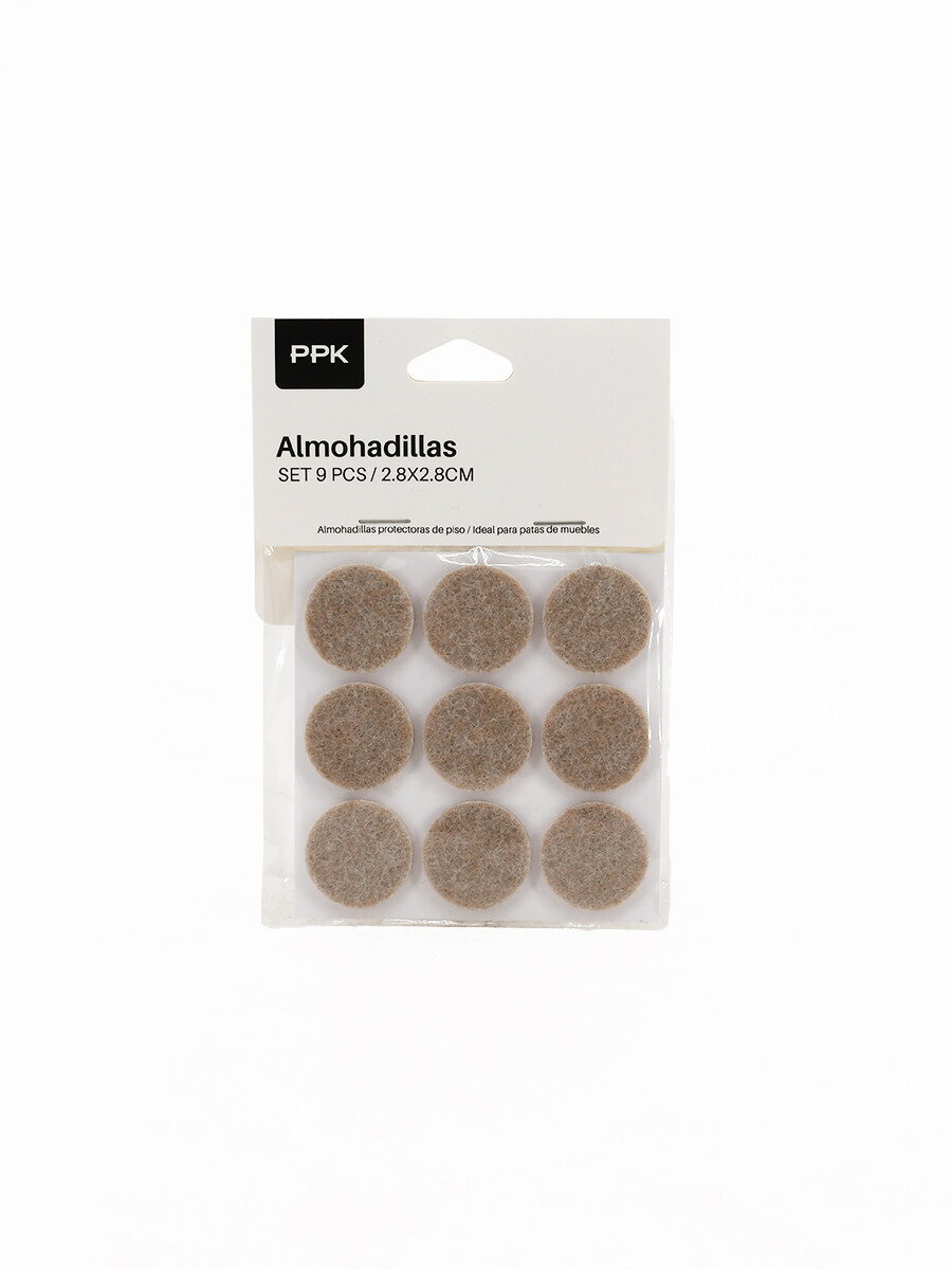 ALMOHADILLA REDONDA SET X 9 - BEIGE 