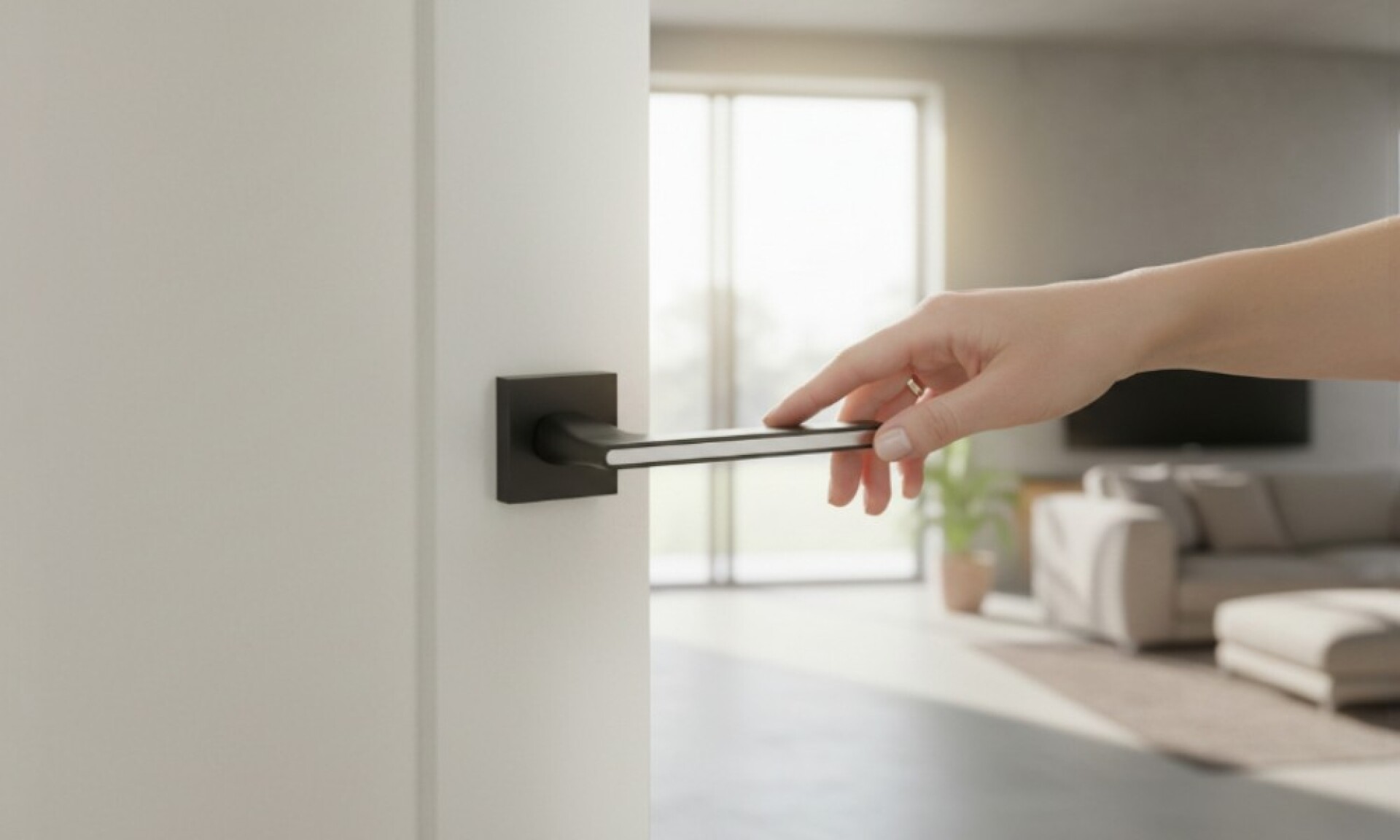 Manija Para Puerta Combinada Rcs-810n Negro 