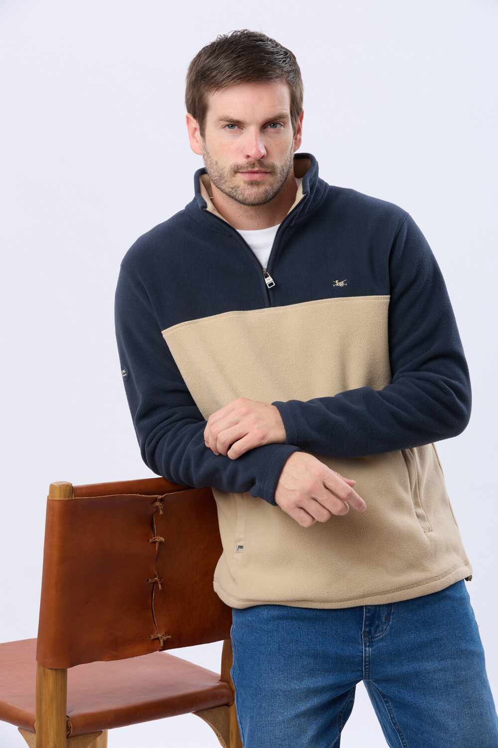 BUZO POLAR BICOLOR Beige