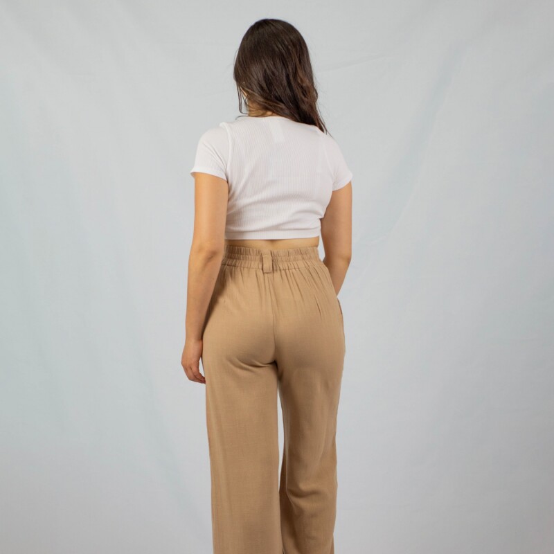 Pantalon Lino Slowly Beige