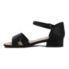 Sandalias Mujer Comfortflex Con Pulsera Y Taco Bajo Negro
