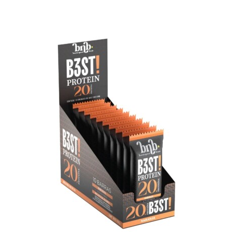 ¡OFERTA IMPERDIBLE! Barra Best Protein Caja X10 NB Naranja