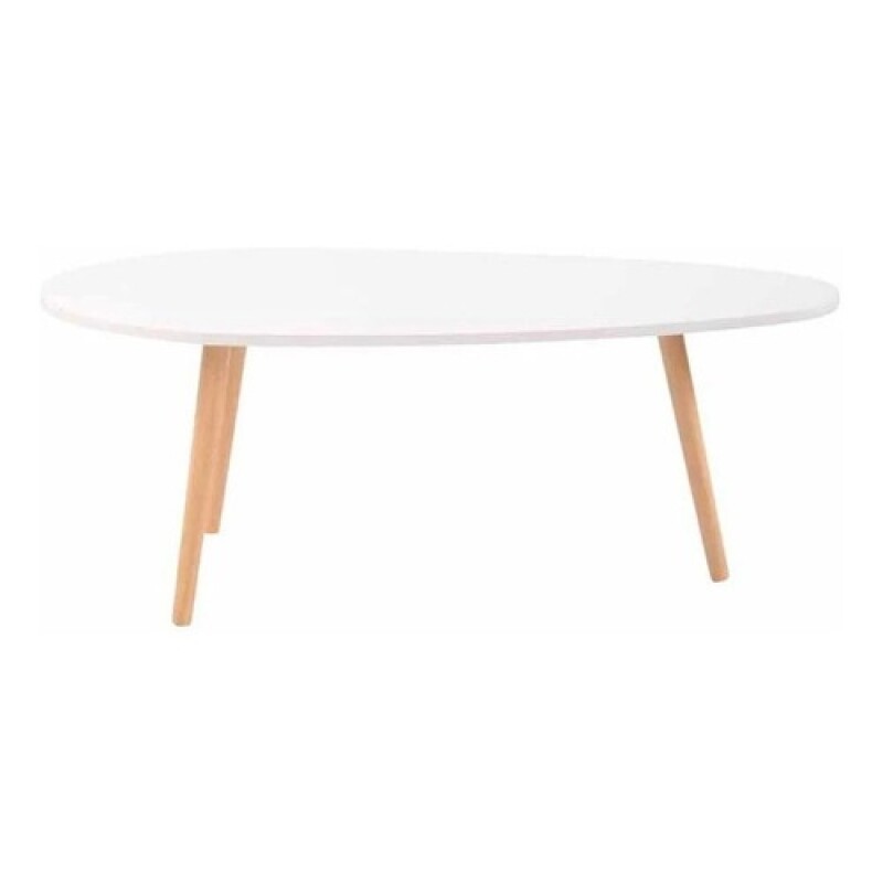 Mesa céntrica Selecta en madera de bamboo 99x70x46cm Blanco