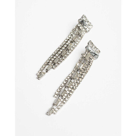 Aros Largos Strass Cristal