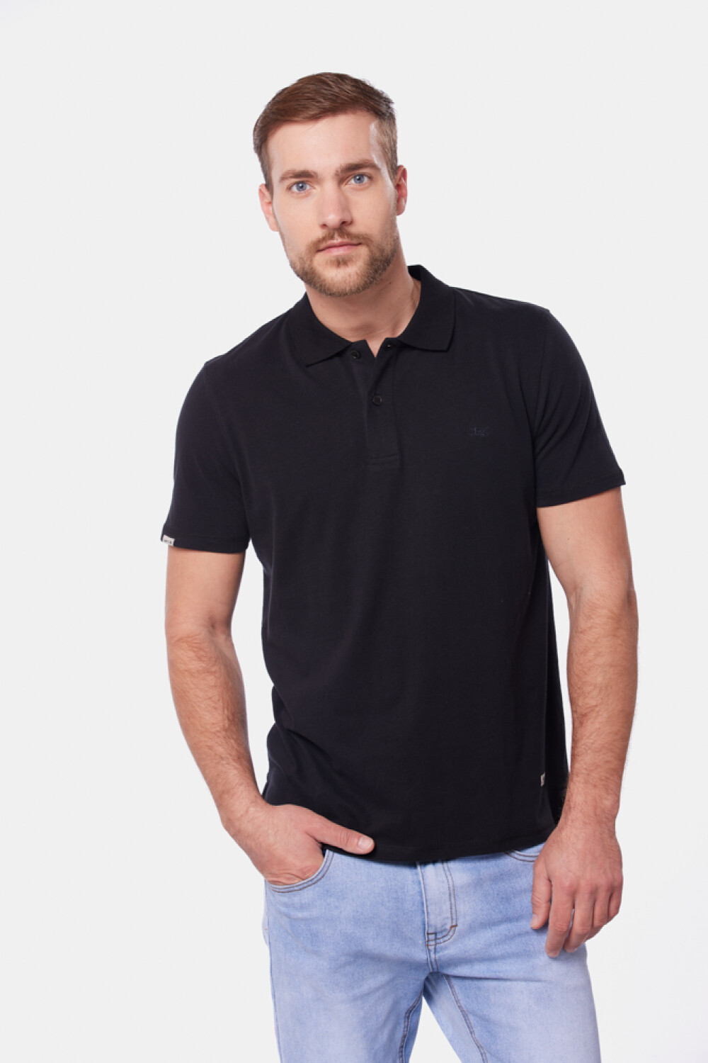 REMERA POLO JERSEY LISA Negro