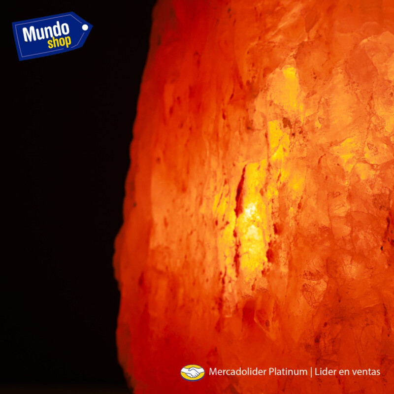 Lampara De Sal Del Himalaya Usb Originales Calidad Practica Naranja