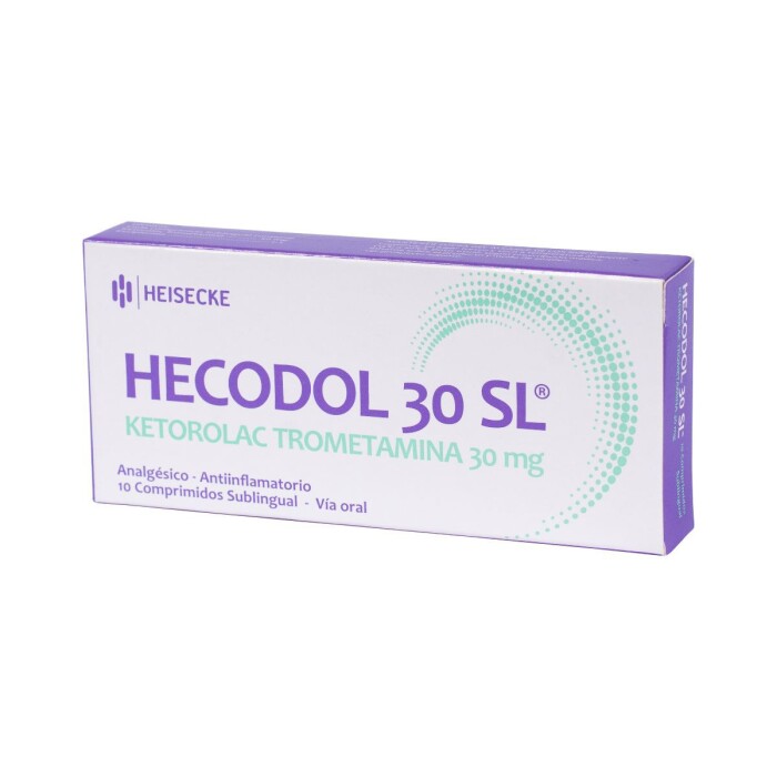 HECODOL 30 MG. CJ X 10 COMP. SUBLINGUAL única