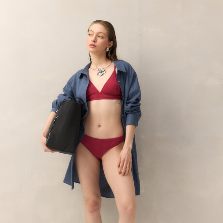 TOP TRIANGULO FIJO CAPARICA Bordó