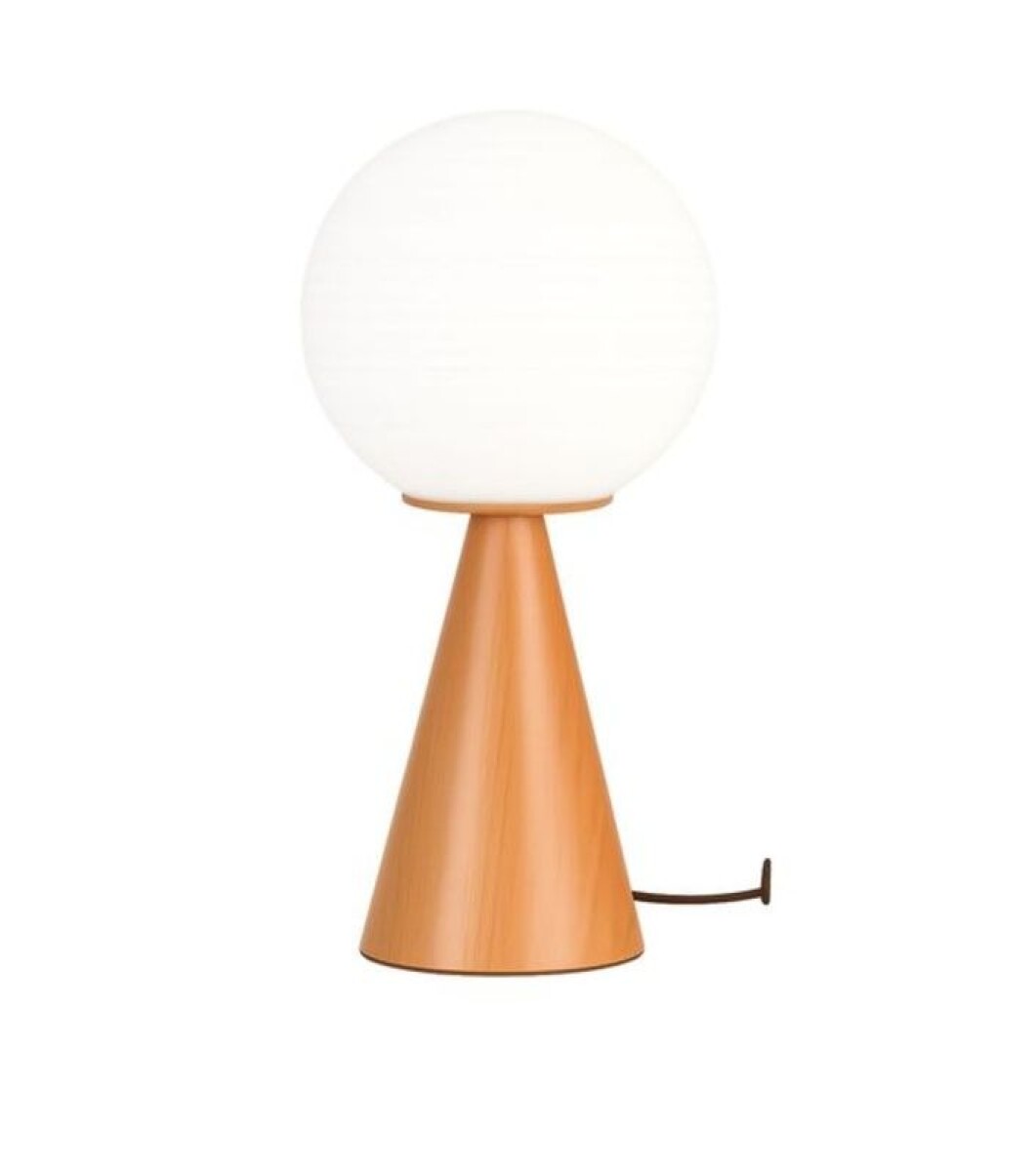 VELADOR DE MESA ESFERA D20CM 1L G9 BASE DE MADERA 