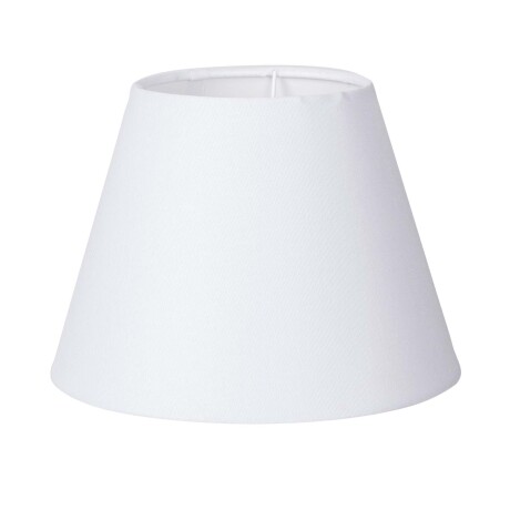 PANTALLA LINO BLANCO CÓNICA