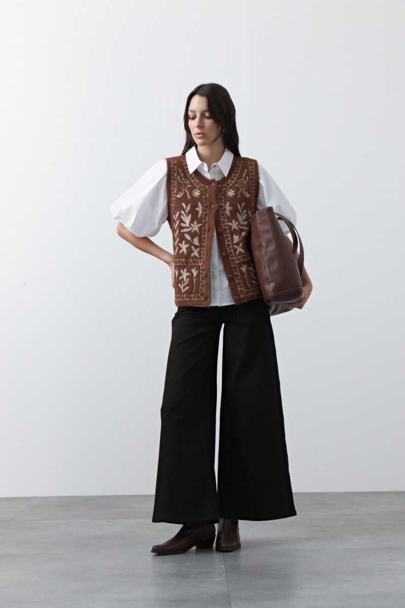 CHALECO LEIA Marrón Corteza