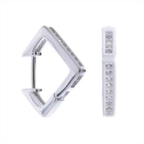 Par de caravanas de plata 925 con circonias. Par de caravanas de plata 925 con circonias.