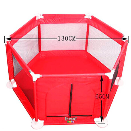 Corral Plegable C/ Puerta Corralito Pelotero Bebé Rojo Estándar