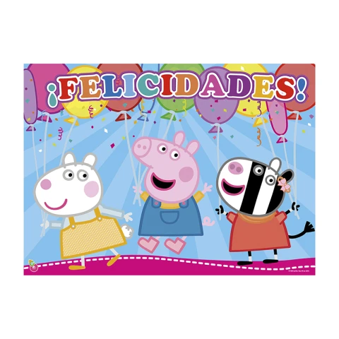 Cotillón Afiche Peppa Pig 53 x 39 cm U