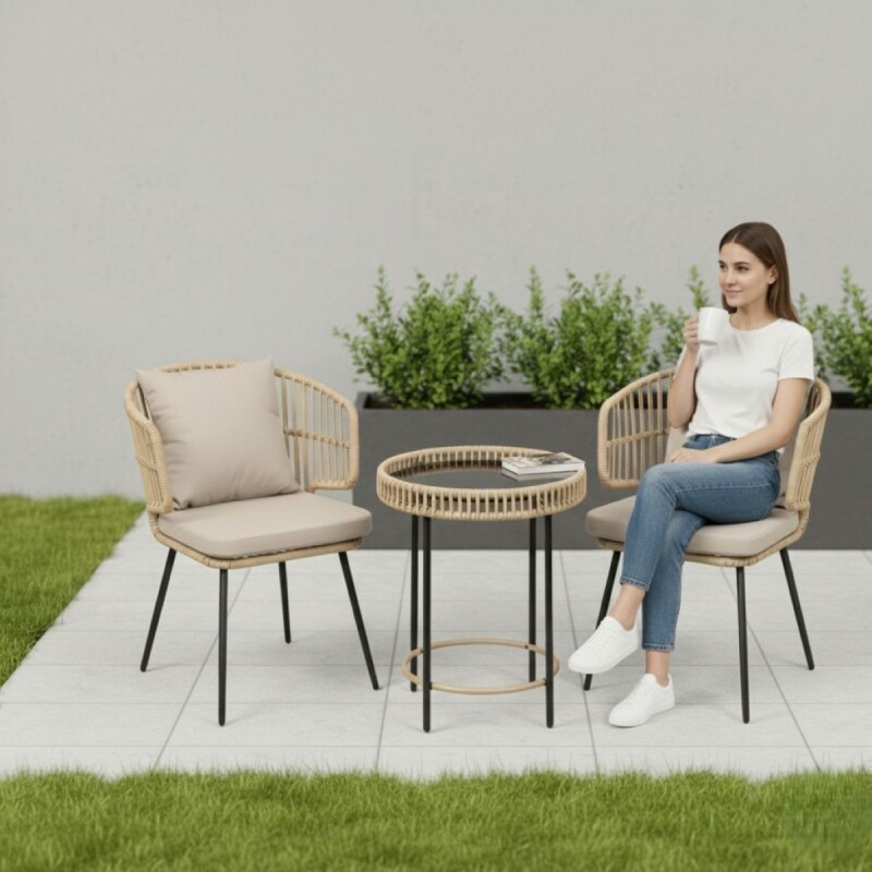 JGO MESA C/SILLON BEIGE 3PZAS Unica