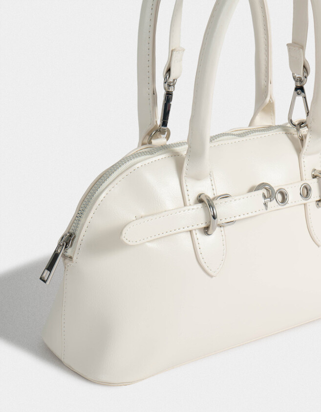 Bowling Tendencia Cartera Bowling Con Arandelas - Blanco Crudo