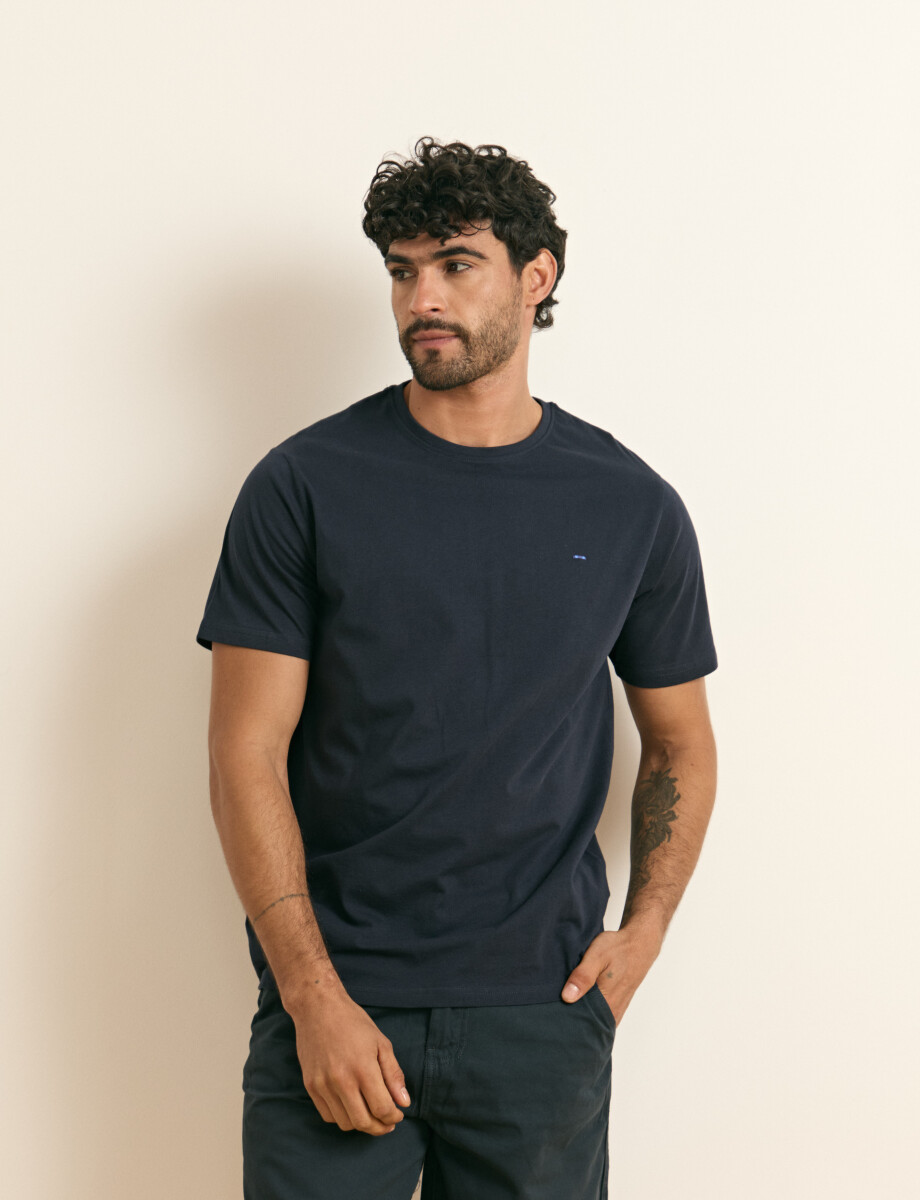 520658 T-SHIRT HARRINGTON LABEL Azul Oscuro