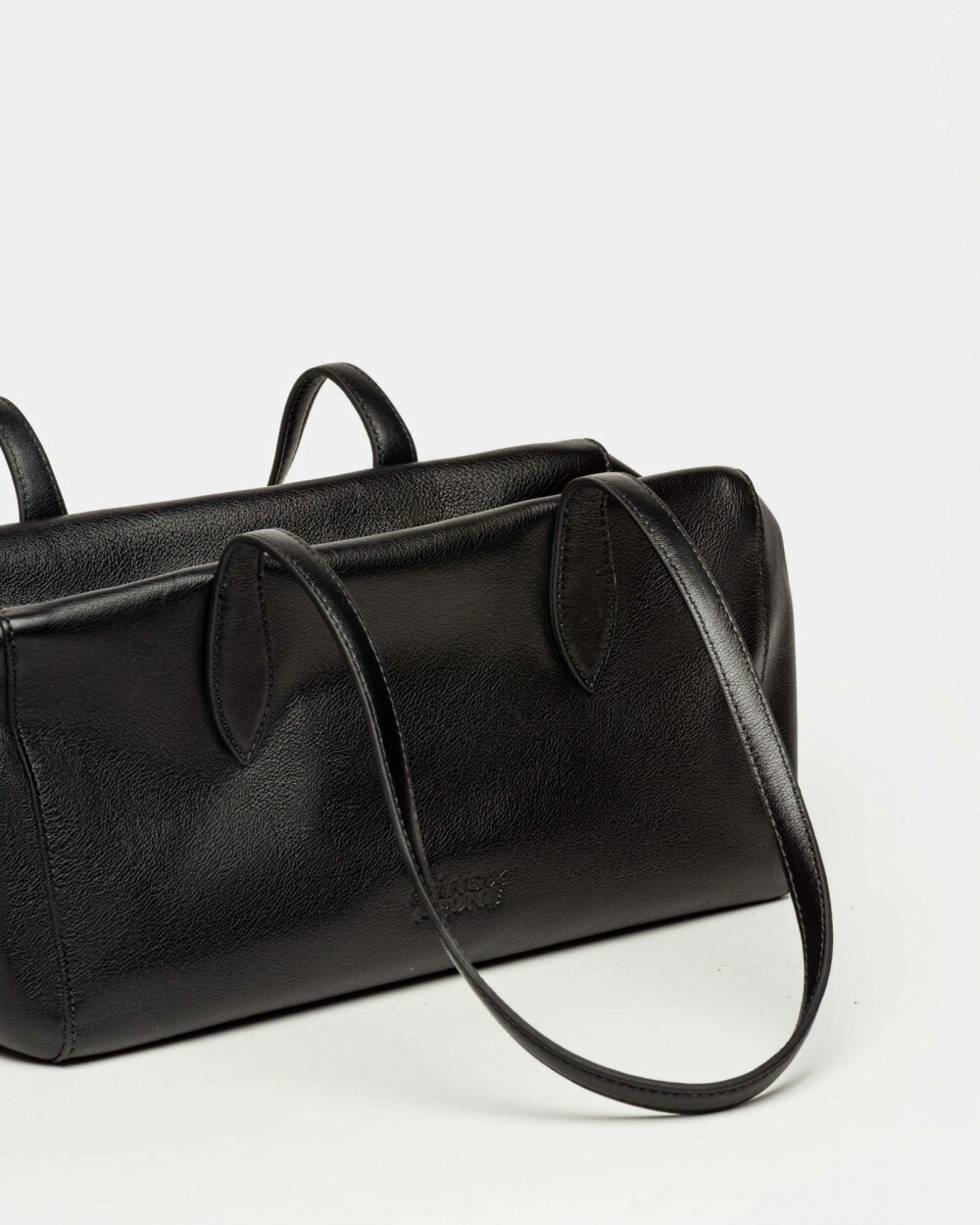 Cartera al hombro The Gang Manifest en cuero graneado Negro