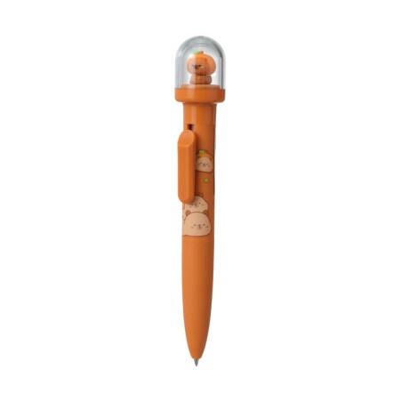 Lapicera cúpula capibara naranja