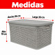 Set x4 Caja simil ratán 15 lts CAPPUCCINO