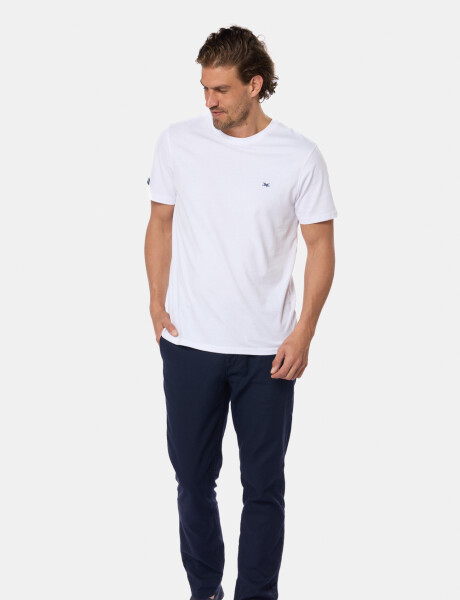 PANTALÓN DE LINO CON CINTURA ELASTIZADA Marino