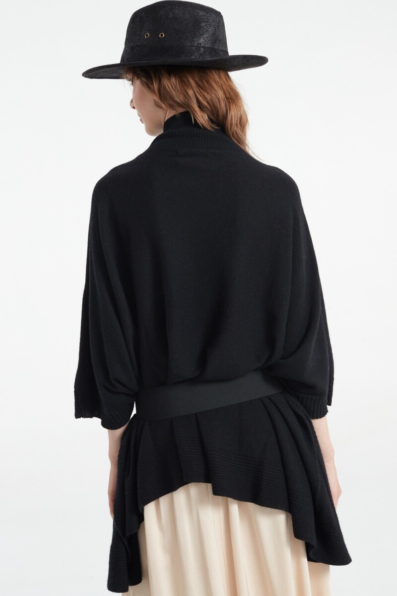 PONCHO TEJIDO Negro
