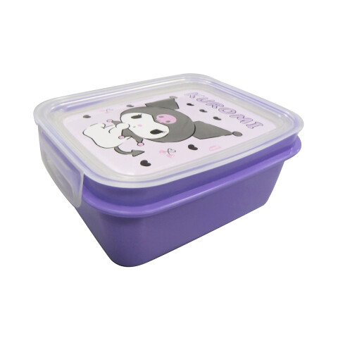 Pote Plástico Kuromi Con Traba y División 850 ml U