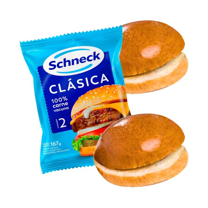 Pack Combo Hamburguesas Schneck + Panes 2 + 2 ud.