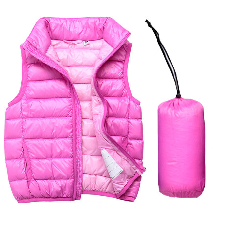 Chaleco Inflado Liviano Uzspace Niño Fácil Guardado Rosa