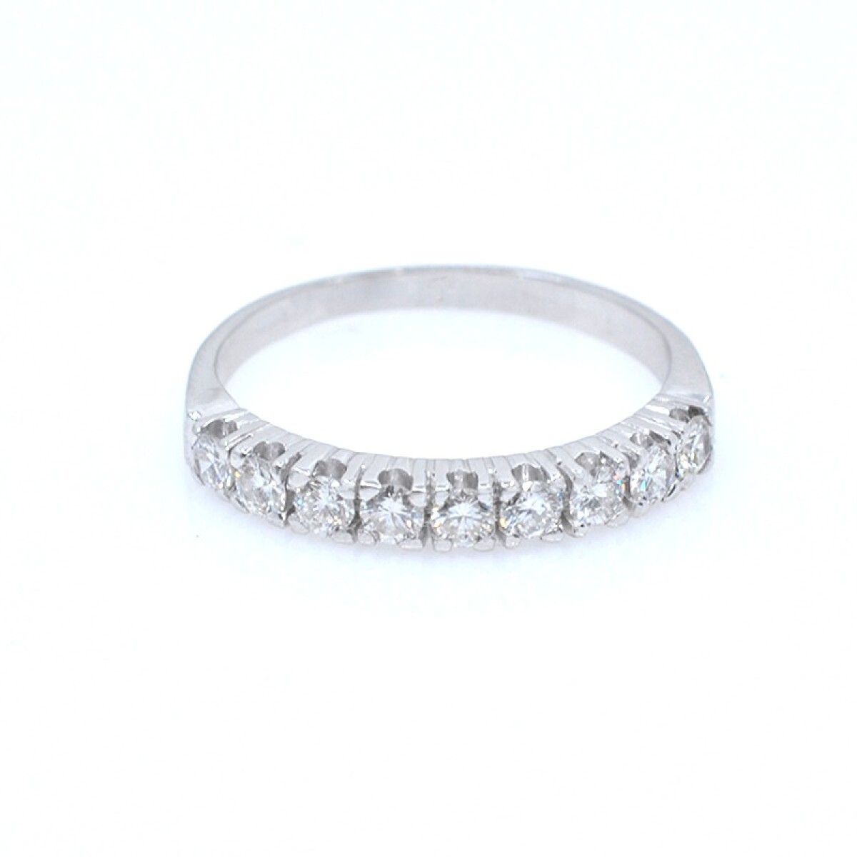 Anillo oro 18k blanco y brillantes 