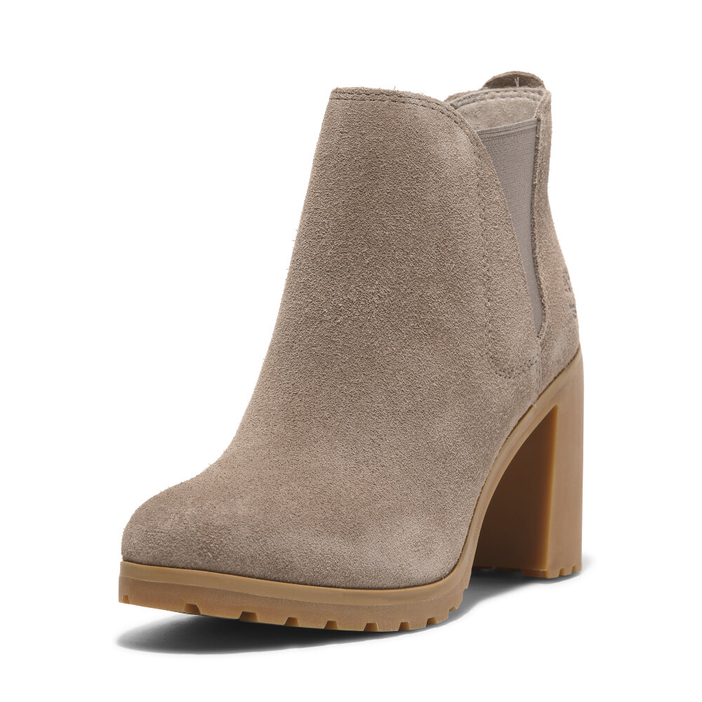 Botas Mid Chelsea Mujer Taupe Suede