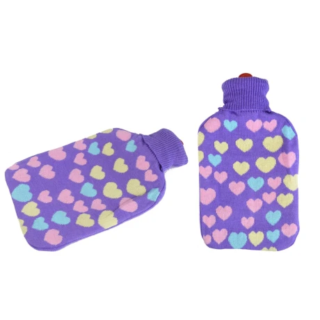BOLSA DE AGUA CALIENTE CON FORRO LANA CORAZONES 34X20X28CM BOLSA DE AGUA CALIENTE CON FORRO LANA CORAZONES 34X20X28CM