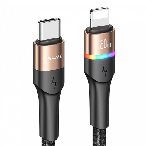 Cable De Datos USB Tipo C A Lightning 1.2M Usams 20w Variante Color Dorado