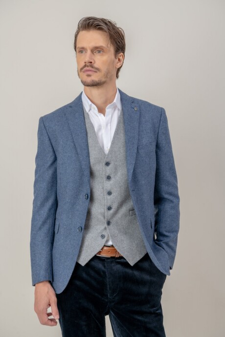 Saco liso Azul piedra
