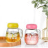 Taza de vidrio de colores c/tapa 300ml Taza De Vidrio De Colores C/tapa 300ml