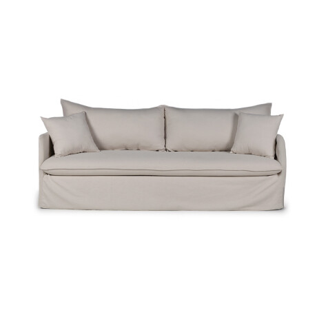 Sofá Snow con Funda - Tela Rústica - 3 cuerpos TD5260-1635 (Beige)