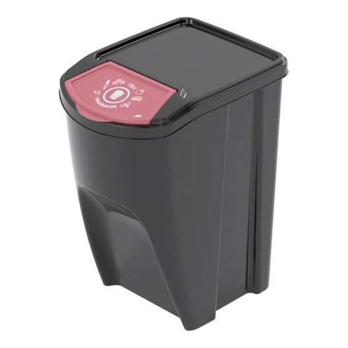 Basurero apilable Plasutil Eco 34L para desechos orgánicos/reciclables - Orgánico Color Negro 