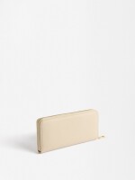 Monedero Con Cremallera beige