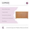 Cómoda Cajonera Madera Maciza Grande 8 Cajones Lumax Cómoda Cajonera Madera Maciza Grande 8 Cajones Lumax